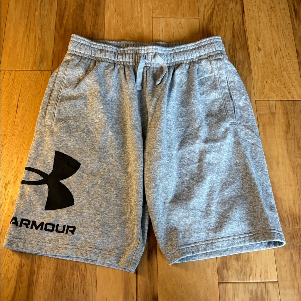Under Armour Gray Athletic Shorts with Elastic Waistband